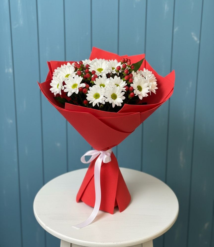 Букет цветов из: Хризантемы в Аксай