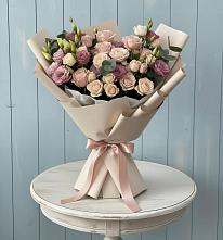 Букет цветов из:  Розы и Лизиантусы #REPLACE_PRED# Аксай