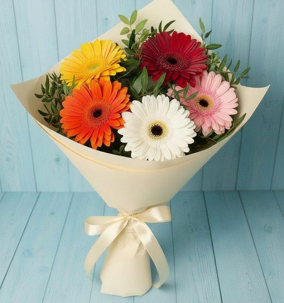 Букет цветов из: Герберы в Аксай