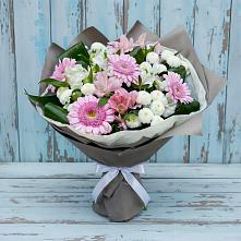 Букет цветов из:  Герберы, Альстромерии и Хризантемы #REPLACE_PRED# Аксай