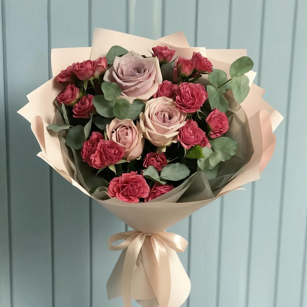 Букет цветов из: Гвоздики и Розы в Аксай