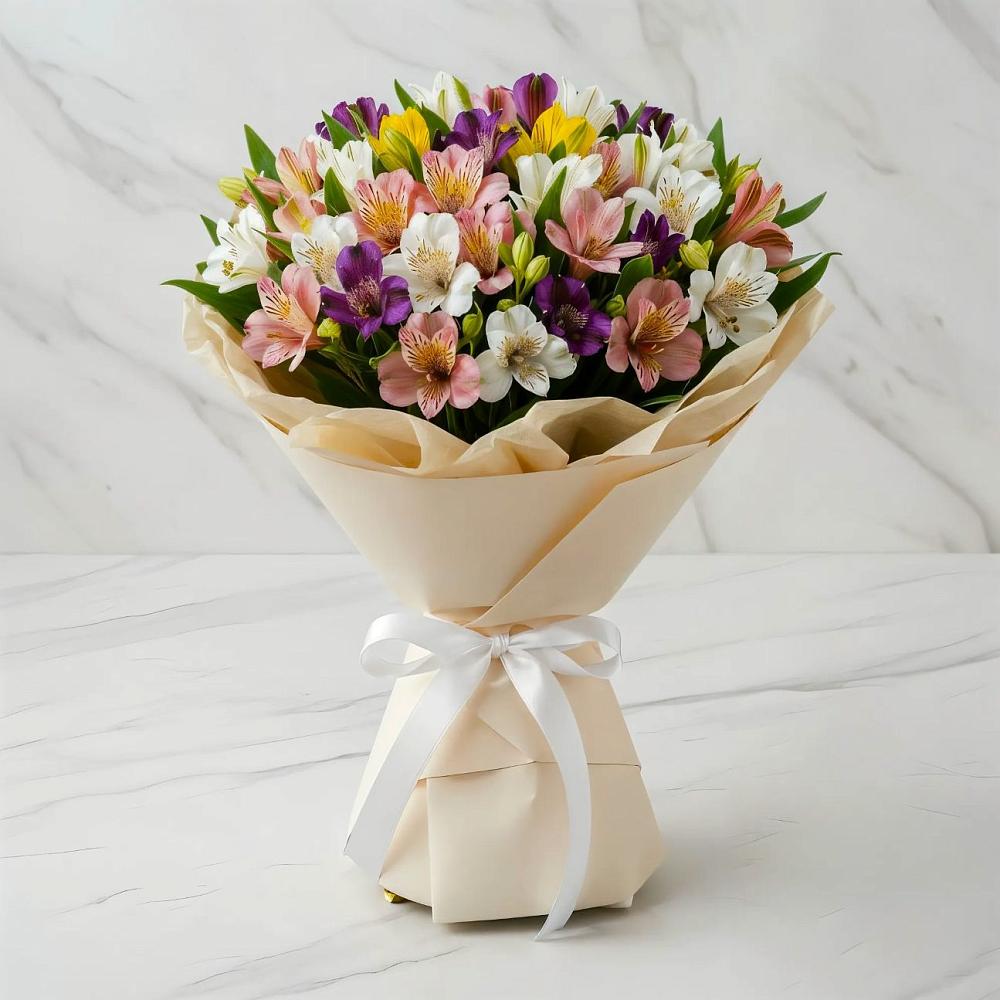 Букет цветов из: Альстромерии в Аксай