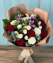 Букет цветов из:  Розы и Альстромерии в Аксай