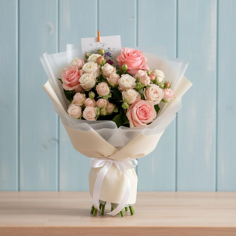 Букет цветов из: Розы в Аксай