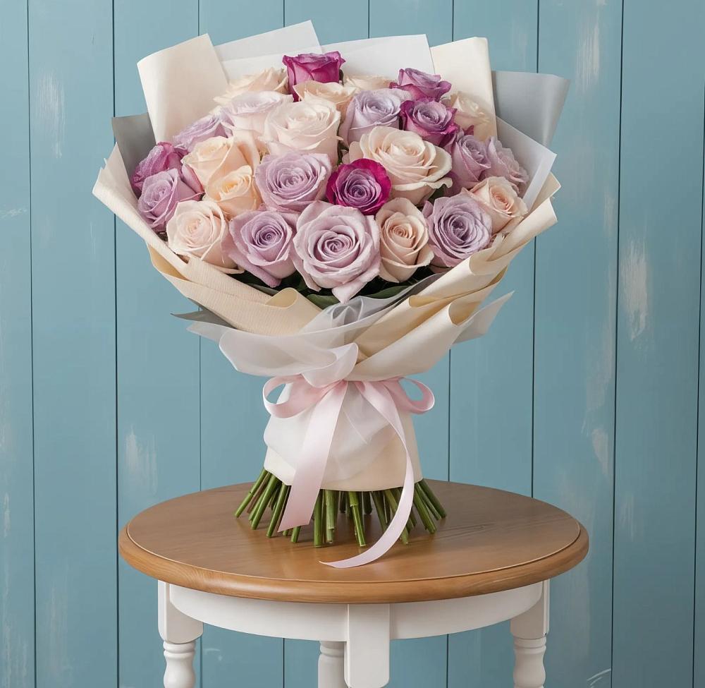 Букет цветов из: Розы в Аксай