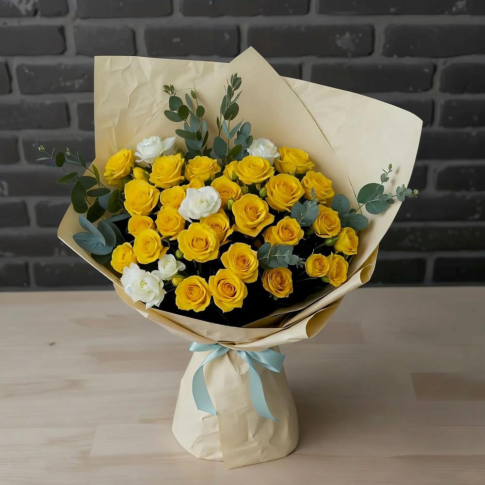 Букет цветов из: Розы в Аксай