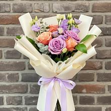 Букет цветов из:  Лизиантусы и Розы #REPLACE_PRED# Аксай