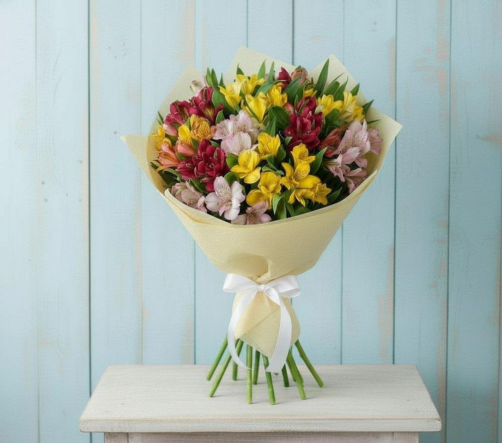 Букет цветов из: Альстромерии в Аксай