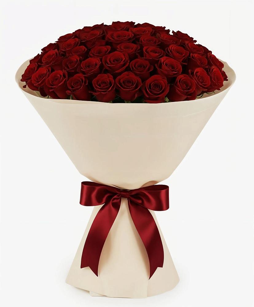 Букет 101 Бордовая роза Блэк Бакарра в Аксай